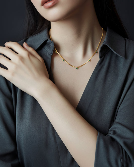 Five Mini Diamond Necklace