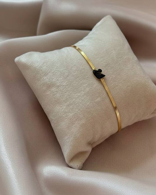 Black Swan Chain Bracelet