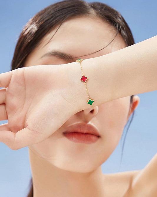 Multi Color Clover Bracelet
