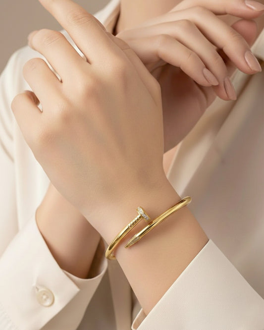 Nail Bangle Stainless Steel