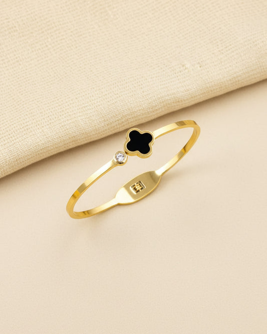 Stainless Steel Clover Bangle