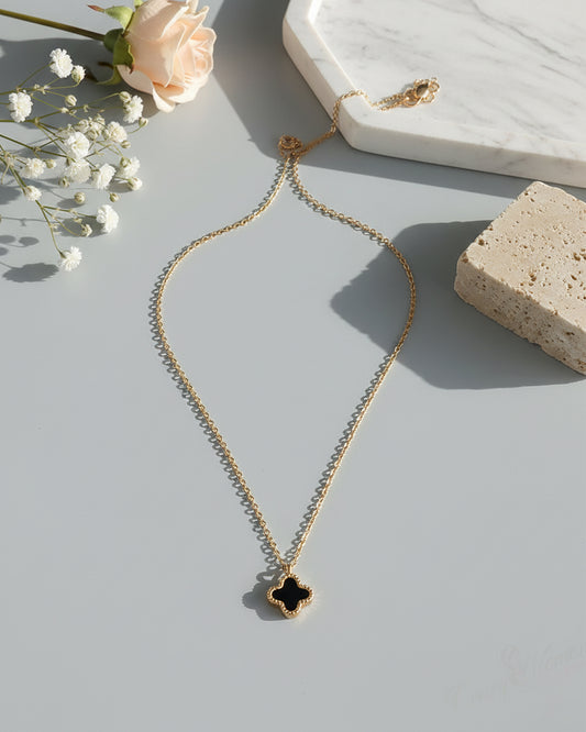 Two Sided Black And White Vancleef Necklace